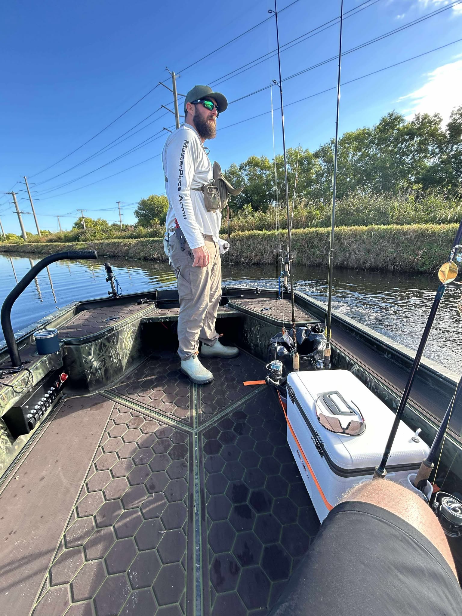 South Florida outdoor guide preparing a boat for a day on the canals
